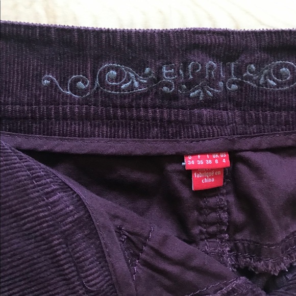 Esprit dark purple corduroy skirt size 4 - Picture 2 of 5